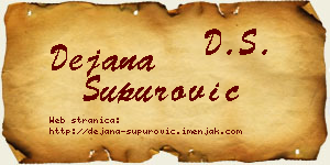 Dejana Supurović vizit kartica